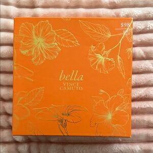 Vince Camuto Orange Gift Box with Gold Floral Accents